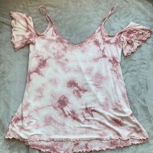 American Eagle Pink Off the Shoulder Top
